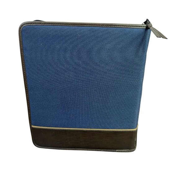 Mead Five Star XL Zipper Binder Organizer Notebook Blue Brown 12x14 Vintage Y2K - Picture 5 of 12